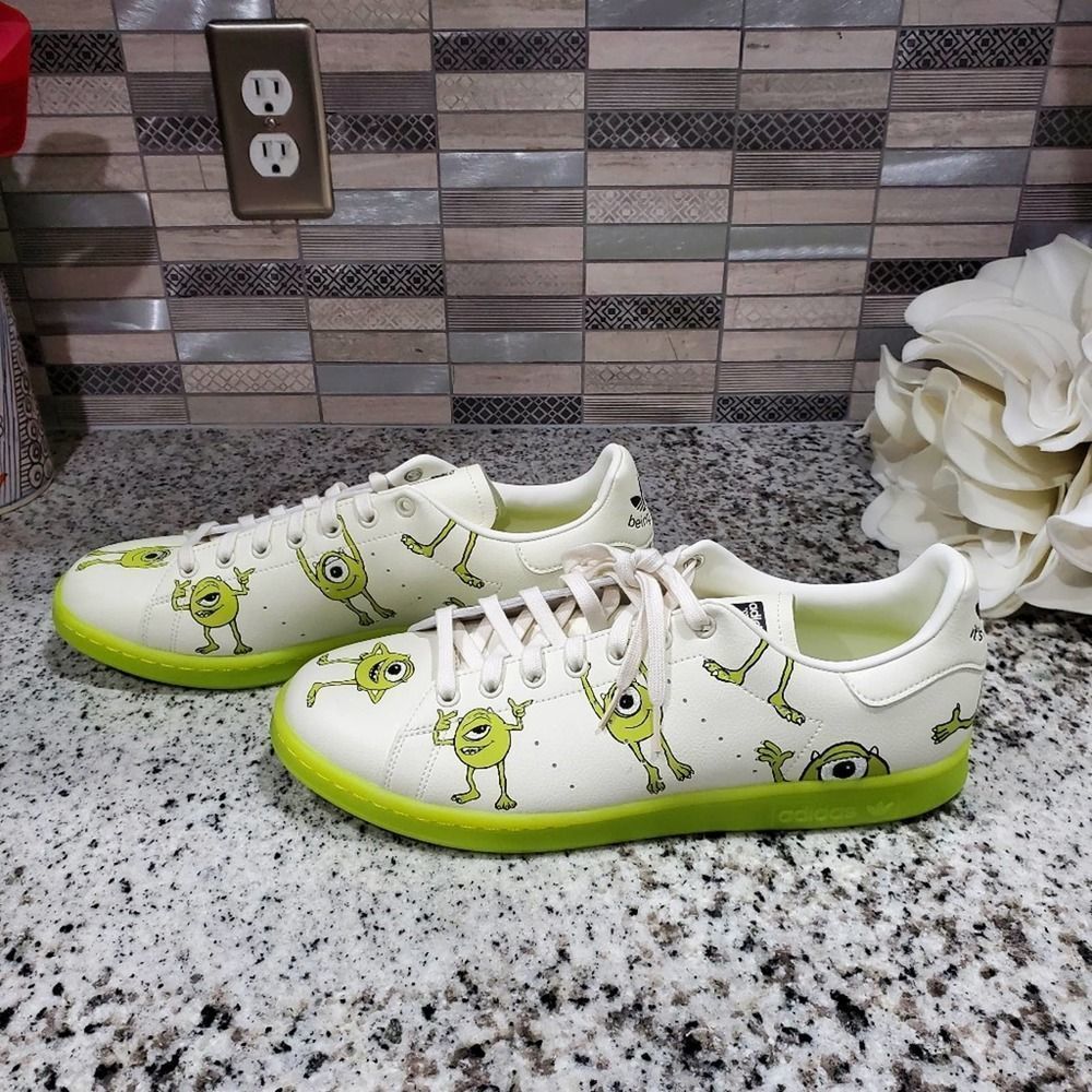 Adidas Stan Smith Mike Wazowski Monster's Inc tennis shoes men's size 12.5 new!! - Picture 6 of 14